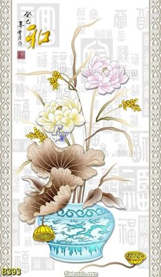 File gốc file gốc bình hoa B393 (chuẩn màu) cho in offset