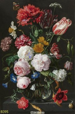 File tranh ảnh gốc file gốc bình hoa B395 dùng cho in khổ lớn