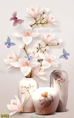 File tranh file gốc bình hoa B402 (gốc) chủ đề tĩnh vật