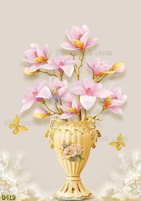 File gốc file gốc bình hoa B419 (in mica) làm quà tặng