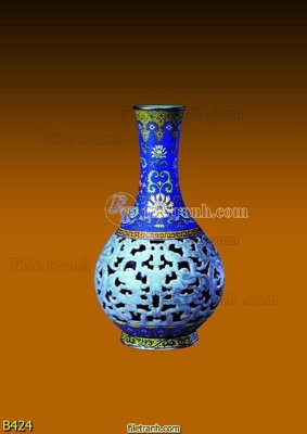 File PSD file gốc bình hoa B424 (gốc) tách lớp chi tiết