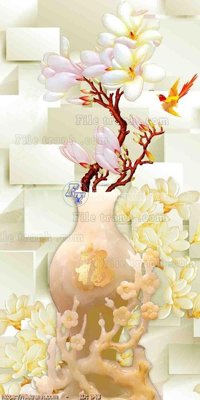 File gốc file gốc bình hoa B43 (bản quyền) cho in ấn