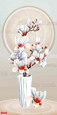 Tải file gốc File tranh bình hoa B448 (in khổ lớn) quảng cáo