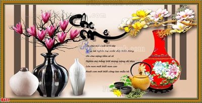 File gốc File tranh bình hoa B451 (PNG) trong suốt (transparent)