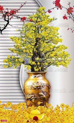 File PSD File tranh bình hoa B515 (nguyên bản) cho thiết kế