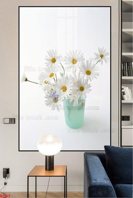 File tranh File tranh bình hoa B537 (bản gốc) treo tường