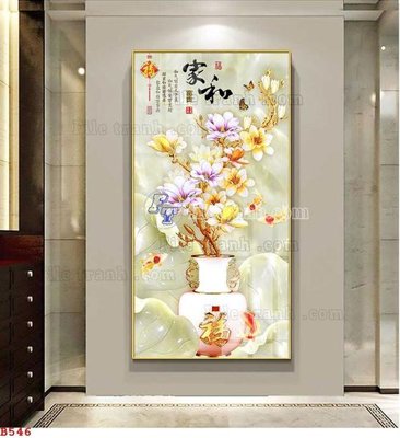 File tranh File tranh bình hoa B546 (gốc) chủ đề thành phố