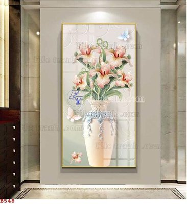 File gốc File tranh bình hoa B548 (cho in ấn) từ Filetranh.com