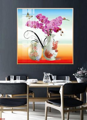 File PSD File tranh bình hoa B568 (bản gốc) dễ dàng edit