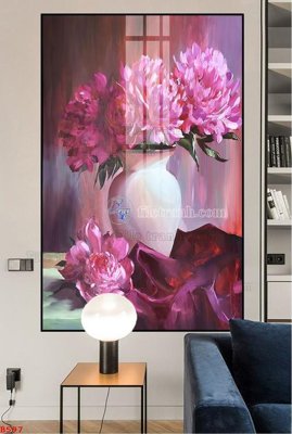 File ảnh File tranh bình hoa B597 (gốc) in standee
