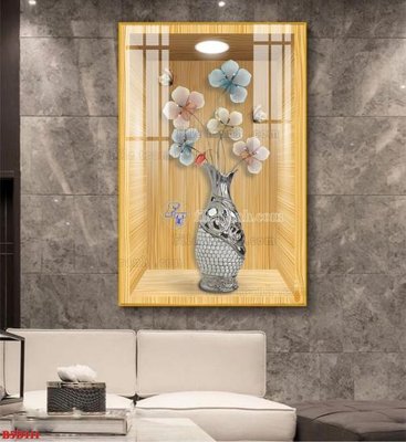 Tải file File tranh bình hoa 5D ô trưng bày đèn rọi B5D111 (gốc) chủ đề tâm linh