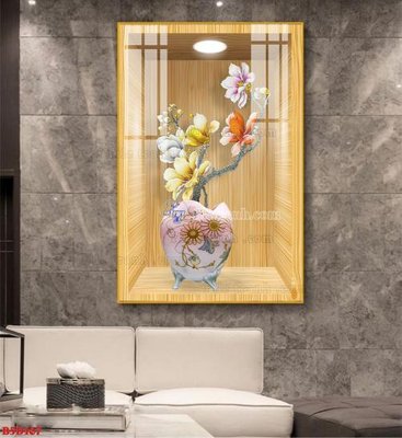 Download file gốc File tranh bình hoa 5D ô trưng bày đèn rọi B5D167 (dùng cho in ấn)