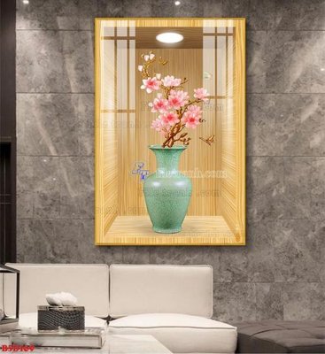 Chi tiết file gốc File tranh bình hoa 5D ô trưng bày đèn rọi B5D169 (cho in tráng gương)