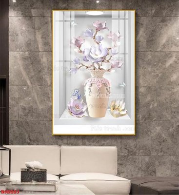 Tải file tranh File tranh bình hoa 5D ô trưng bày đèn rọi B5D223 (gốc) tại Filetranh.com