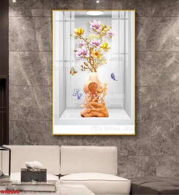 Tải file tranh File tranh bình hoa 5D ô trưng bày đèn rọi B5D266 (ảnh gốc) ngay
