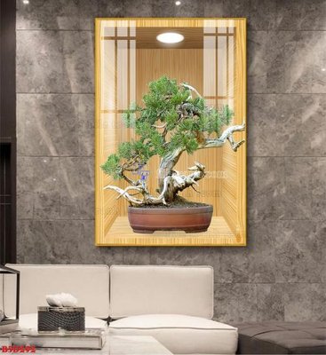 File gốc File tranh bình hoa 5D ô trưng bày đèn rọi B5D292 (chuẩn màu) cho in offset