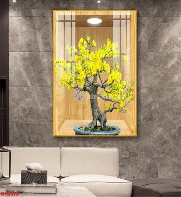 Hình ảnh file gốc File tranh bình hoa 5D ô trưng bày đèn rọi B5D373 cho in UV