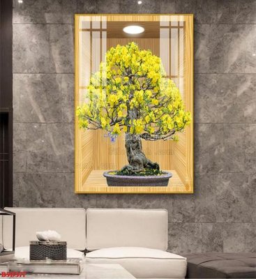 File in ấn File tranh bình hoa 5D ô trưng bày đèn rọi B5D377 (bản gốc) từ file gốc