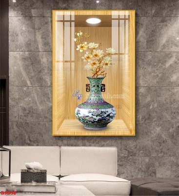 File gốc File tranh bình hoa 5D ô trưng bày đèn rọi B5D38 (ảnh chi tiết) để in trần