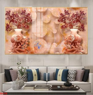 Tải file File tranh bình hoa B608 (PSD) cho in ấn quảng cáo