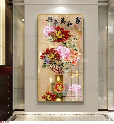 File gốc File tranh bình hoa B612 (cho in ấn) từ kho Filetranh