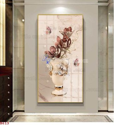 File in trần File tranh bình hoa B613 (file gốc) chủ đề vũ trụ