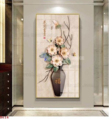 Tệp tin gốc File tranh bình hoa B614 (chất lượng) File tranh bình hoa B614