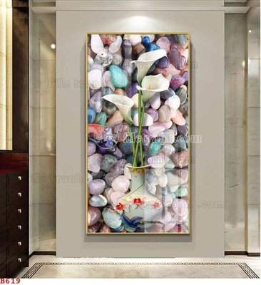 File in ấn File tranh bình hoa B619 chuyên nghiệp