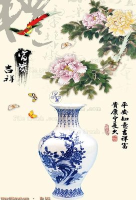 File tranh file gốc bình hoa B62 (ảnh gốc) độ nét vượt trội