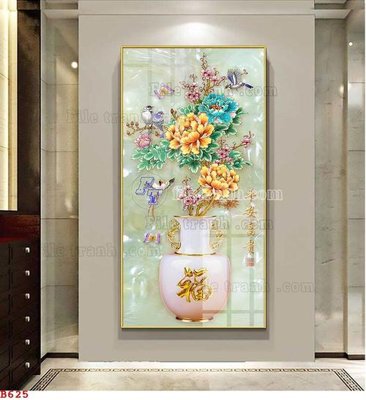 Download file ảnh gốc File tranh bình hoa B625 để in ấn