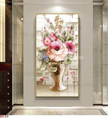 Tải file File tranh bình hoa B629 (PSD) cho in ấn quảng cáo