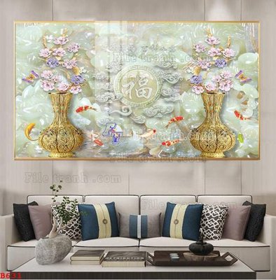 Tệp tin gốc File tranh bình hoa B631 (chất lượng) File tranh bình hoa B631