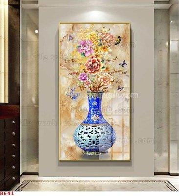 File tranh File tranh bình hoa B641 (ảnh gốc) chi tiết rõ ràng