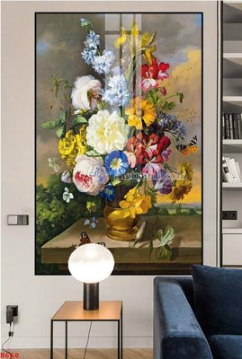 Tải file File tranh bình hoa B668 (gốc) làm tranh treo tường