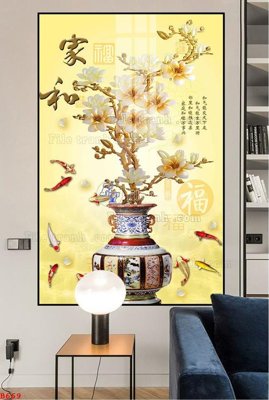 File gốc File tranh bình hoa B669 (cho in UV) siêu nét