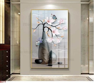 Download file File tranh bình hoa B677 (chuẩn in) File tranh bình hoa B677