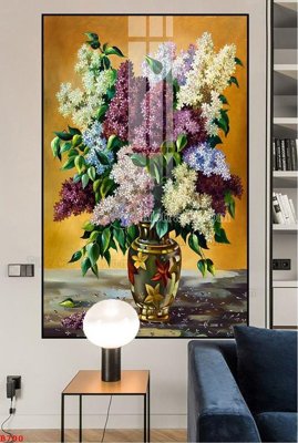 File tranh in trần 3D File tranh bình hoa B700 (ảnh gốc)