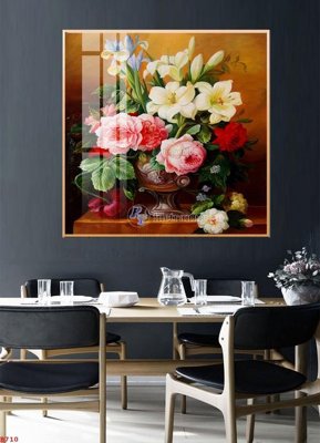 File in lụa File tranh bình hoa B710 (phong cảnh) File tranh bình hoa B710