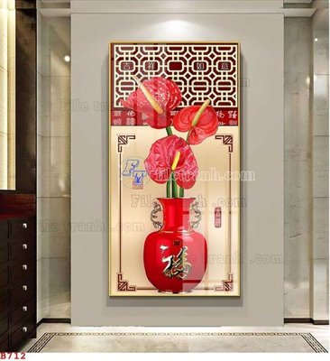 Mua file gốc File tranh bình hoa B712 (in ấn) tại Filetranh.com