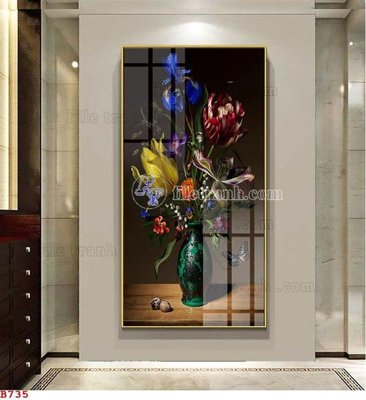 File PSD File tranh bình hoa B735 (bản gốc) chất lượng nhất