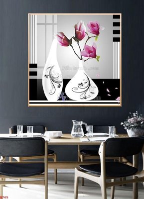 Download file gốc File tranh bình hoa B765 (in lụa) nghệ thuật