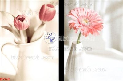 File gốc File tranh bình hoa B769 (in 3D) nghệ thuật