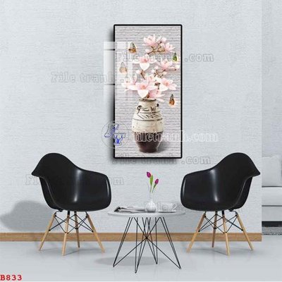 File ảnh File tranh bình hoa B833 (gốc) trang trí khách sạn