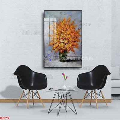 File gốc File tranh bình hoa B879 (in 3D) cho trang trí