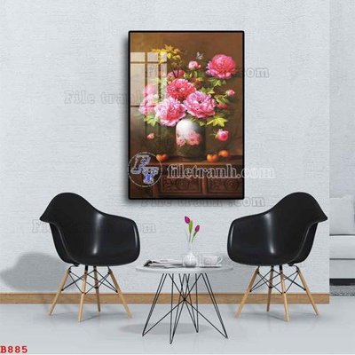 Tệp tin gốc File tranh bình hoa B885 (chất lượng) File tranh bình hoa B885