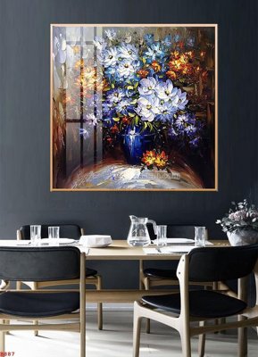File tranh File tranh bình hoa B887 (gốc) chủ đề tĩnh vật
