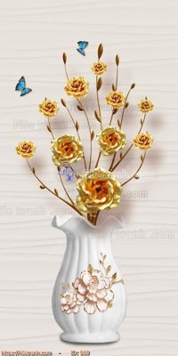 File tranh gốc PSD file gốc bình hoa B89 còn nguyên layer