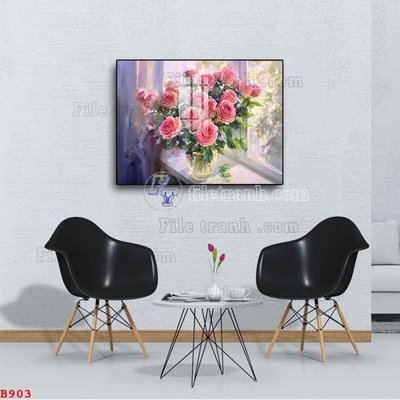 File tranh gốc File tranh bình hoa B903 (bản quyền) Filetranh.com