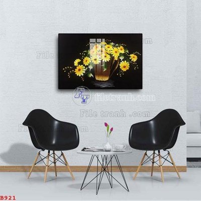 File gốc File tranh bình hoa B921 (PNG) không nền chất lượng