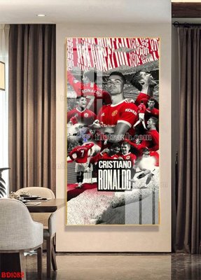 Tải file File tranh treo bóng đá BD1082 (PSD) cho in tranh 3D